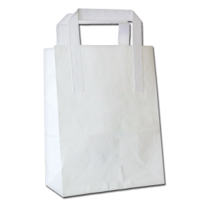 Papírová ekologická taška – bílá bez potisku